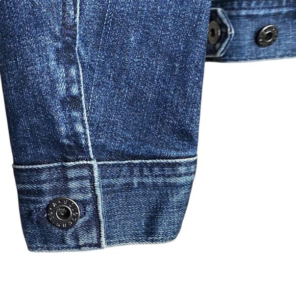 AG Adriano Goldschmied Womens Small Trucker Jean Jacket Blue Denim Western NEW - Picture 12 of 14